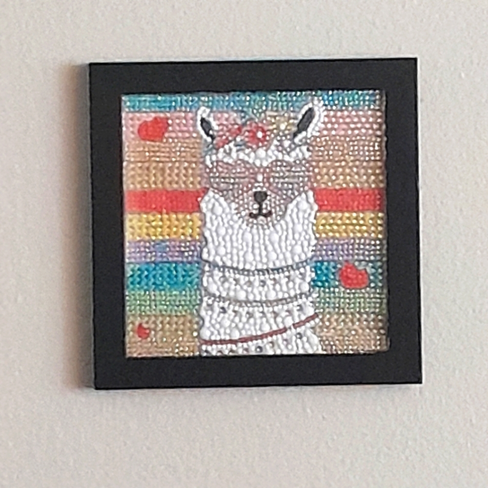 Colorful Llama Beaded Wall Art